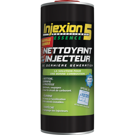 Photographie du produit d'entretien Injexion 5 Nettoyant Injecteurs Essence Professionnel 830 mL