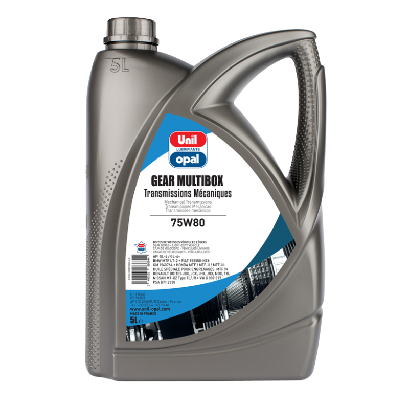 Huile de boîte Gear multibox 75W80 UNIL OPAL 5L | 44,49 €