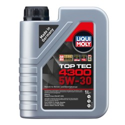 Photographie d'un bidon de TOP TEC 4300 5W-30 | Huile moteur voiture Liqui Moly