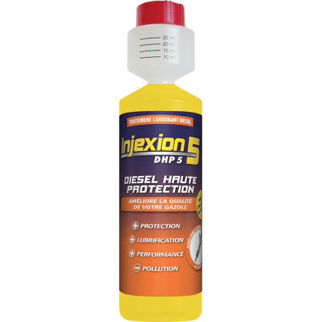 Photographie du produit d'entretien Injexion 5 Protecteur Diesel Haute Protection 250mL Photographie du produit d'entretien Injexion 5 Protecteur Diesel Haute Protection 250mL