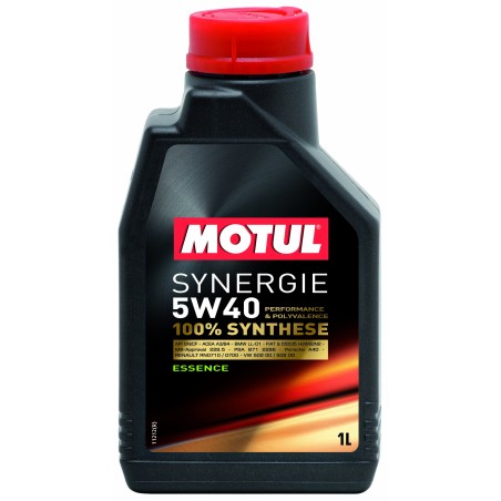 Photographie d'un bidon de Huile Moteur Motul SYNERGIE ESSENCE 5W40