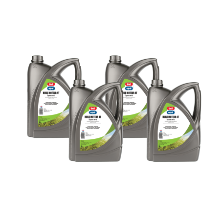 4 bidons de 5L d'huile moteur 4T EV UNIL OPAL