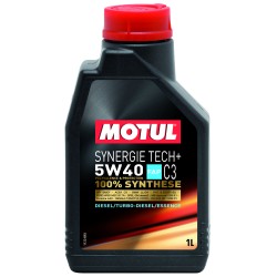 Photographie d'un bidon de Huile Moteur Motul SYNERGIE TECH + 5W40