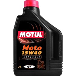 Photographie d'une huile de moteur Huile Moteur Motul MOTO 4T 15W40 2L