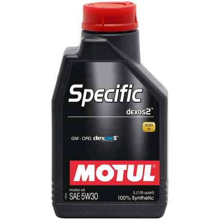 Photographie d'un bidon de Huile Moteur Motul SPECIFIC DEXOS 2 5W30