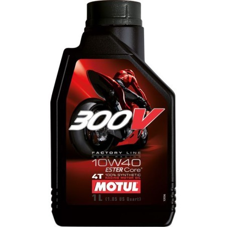 Huile moteur moto MOTUL 300V Factory Line Road 10W40 4T