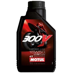 Huile moteur moto MOTUL 300V Factory Line Road Racing 15W50 4T | 17...