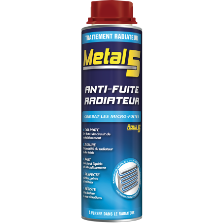 Photographie du produit d'entretien Métal 5 Anti-fuite radiateur 300mL Photographie du produit d'entretien Métal 5 Anti-fuite radiateur 300mL