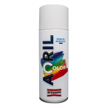 Bombe de peinture AREXONS acrylique blanc pur RAL 9010 - 400mL