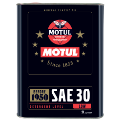 Photographie d'un bidon de Huile Moteur Motul SAE 30 2L