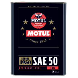 Photographie d'un bidon de Huile Moteur Motul SAE 50 2L