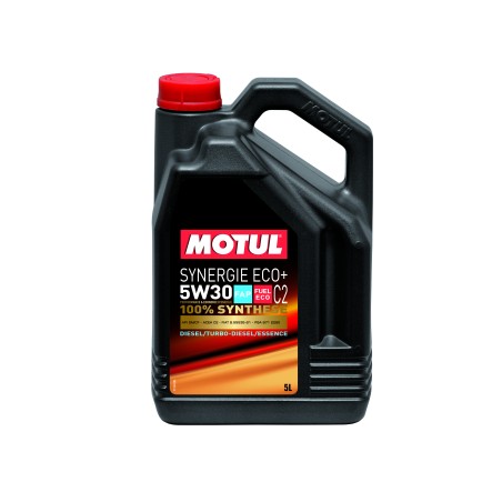 Photographie d'un bidon de Huile Moteur Motul SYNERGIE ECO+ 5W30 5L Photographie d'un bidon de Huile Moteur Motul SYNERGIE ECO+ 5W30 5L