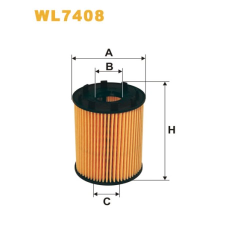 Photographie du produit d'entretien Filtre a Huile WIX WL7408 pour voiture