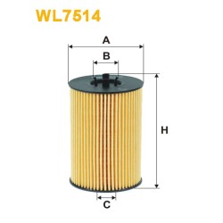 Photographie du produit d'entretien Filtre a Huile WIX WL7514 pour voiture