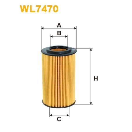 Photographie du produit d'entretien Filtre a Huile WIX WL7470 pour voiture