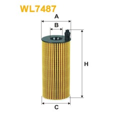 Photographie du produit d'entretien Filtre a Huile WIX WL7487 pour voiture