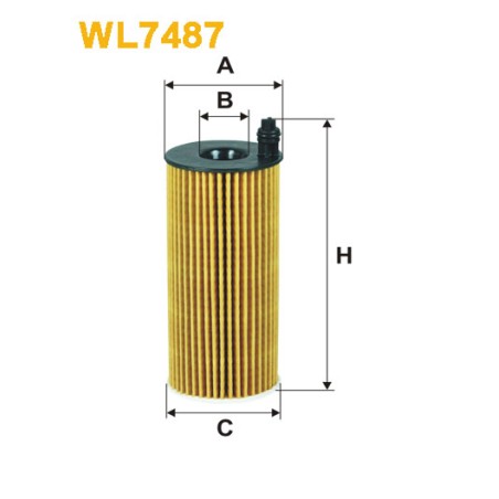 Photographie du produit d'entretien Filtre a Huile WIX WL7487 pour voiture