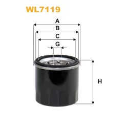 Photographie du produit d'entretien Filtre a Huile WIX WL7119 pour voiture