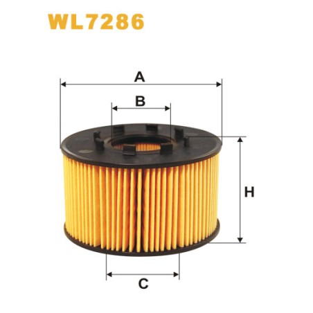 Photographie du produit d'entretien Filtre a Huile WIX WL7286 pour voiture