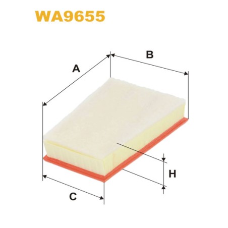 Photographie du produit d'entretien Filtre à Air WIX WA9655 pour voiture