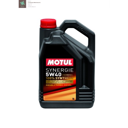 Photographie d'un bidon de Huile Moteur Motul SYNERGIE DIESEL 5W40