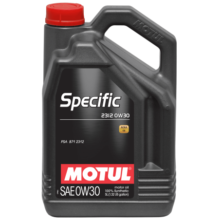 Photographie d'un bidon de Huile Moteur Motul SPECIFIC 2312 0W30