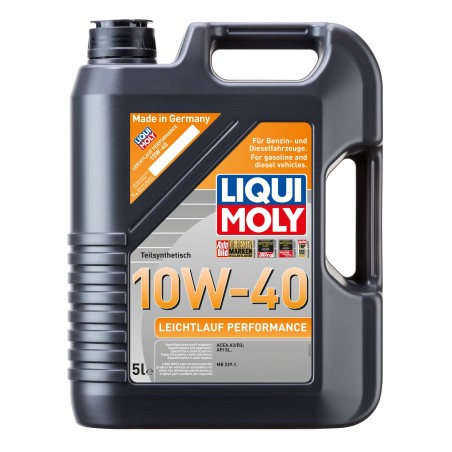 Photographie d'un bidon de LEICHTLAUF PERFORMANCE 10W-40 | Huile moteur voiture Liqui Moly