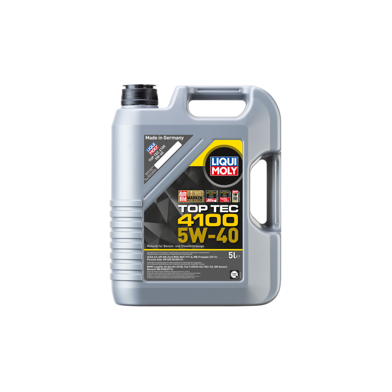 Photographie d'un bidon de Top Tec 4100 5W-40 | Huile moteur voiture Liqui Moly