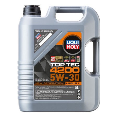 Photographie d'un bidon de TOP TEC 4200 5W-30 NEW GENERATION | Huile moteur voiture Liqui Moly