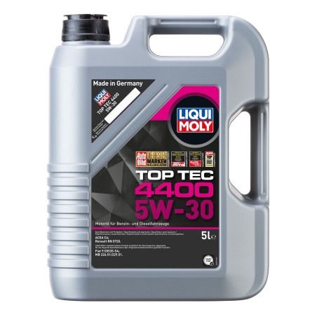 Photographie d'un bidon de TOP TEC 4400 5W-30 | Huile moteur voiture Liqui Moly