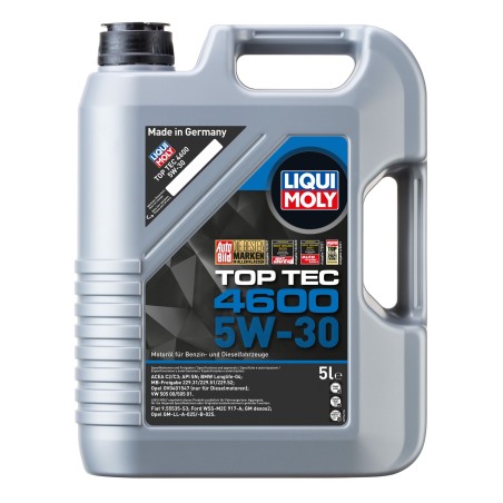 Photographie d'un bidon de TOP TEC 4600 5W-30 | Huile moteur voiture Liqui Moly