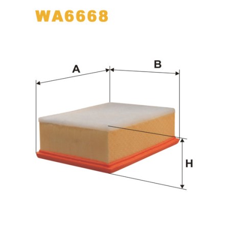 Photographie du produit d'entretien Filtre à Air WIX WA6668 pour voiture Photographie du produit d'entretien Filtre à Air WIX WA6668 pour voiture