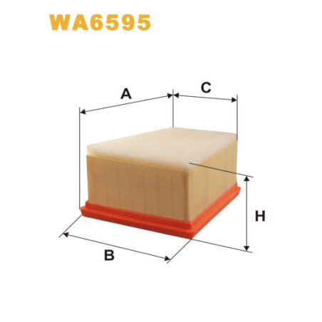 Photographie du produit d'entretien Filtre à Air WIX WA6595 pour voiture Photographie du produit d'entretien Filtre à Air WIX WA6595 pour voiture
