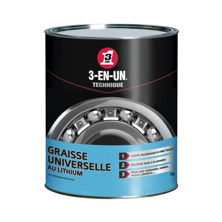 Photographie du produit d'entretien Pot de Graisse Universelle Lithium 3EN1 1KG