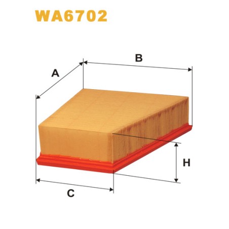 Photographie du produit d'entretien Filtre à Air WIX WA6702 pour voiture