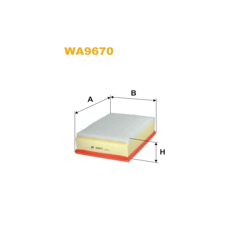 Photographie du produit d'entretien Filtre à Air WIX WA9670 pour voiture