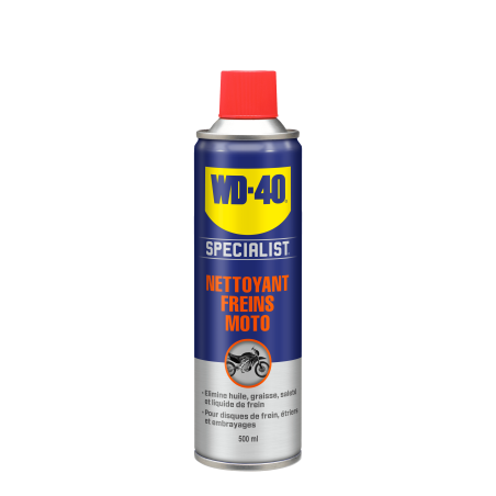 Photographie d'une huile de moteur Nettoyant Freins Moto WD40 500mL