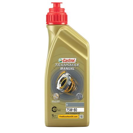 Photographie d'une huile de moteur Huile de boîte Castrol Transmax Manual V 75W80 1L