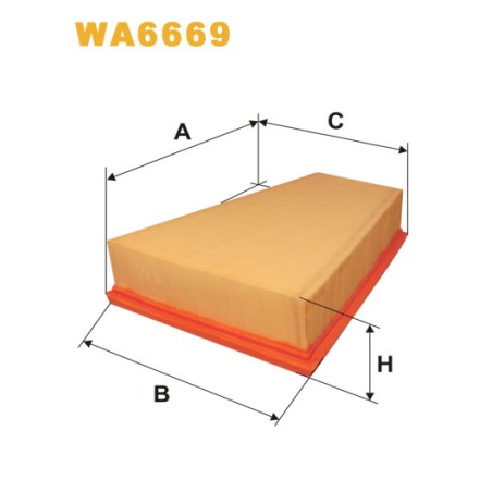 Photographie du produit d'entretien Filtre à Air WIX WA6669 pour voiture