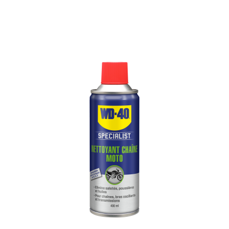 Photographie d'une huile de moteur Nettoyant Chaîne Moto WD40 400mL Photographie d'une huile de moteur Nettoyant Chaîne Moto WD40 400mL