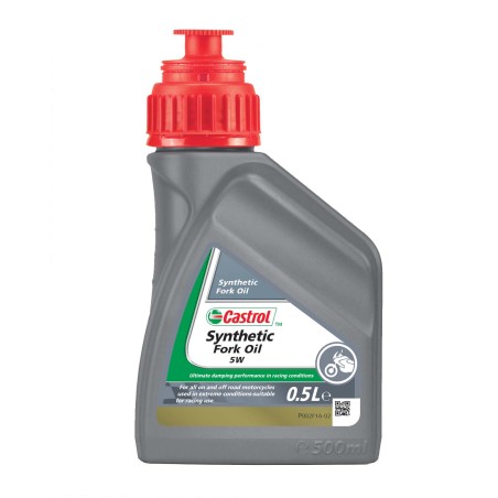 Photographie d'une huile de moteur Huile de Fourche Castrol Synthetic Fork Oil 5W 500mL