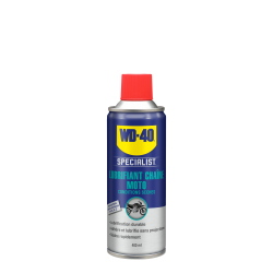 Photographie d'une huile de moteur Lubrifiant Chaîne Moto Conditions Sèches WD40 400mL