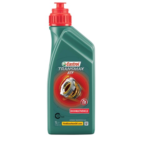 Photographie d'une huile de moteur Huile de Boîte Castrol Transmax ATF DX III MV 1L Photographie d'une huile de moteur Huile de Boîte Castrol Transmax ATF DX III MV 1L