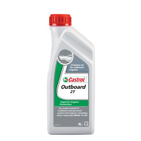 Photographie d'une huile de moteur Huile Moteur Castrol Outboard 2T 1L