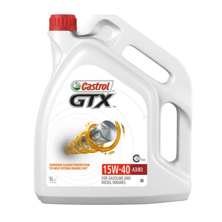 Photographie d'un bidon de Huile Moteur Castrol GTX 15W40 A3/B3