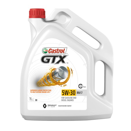 Photographie d'un bidon de Huile Moteur Castrol GTX 5W30 RN17