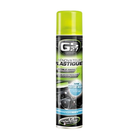 Photographie du produit d'entretien Rénovateur Plastiques Finition Mate effet Voiture Neuve 400 mL GS27 Photographie du produit d'entretien Rénovateur Plastiques Finition Mate effet Voiture Neuve 400 mL GS27