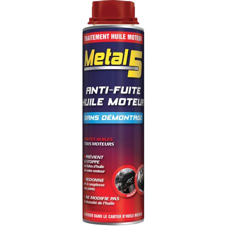 Photographie du produit d'entretien Métal 5 Anti-fuite huile moteur 300mL