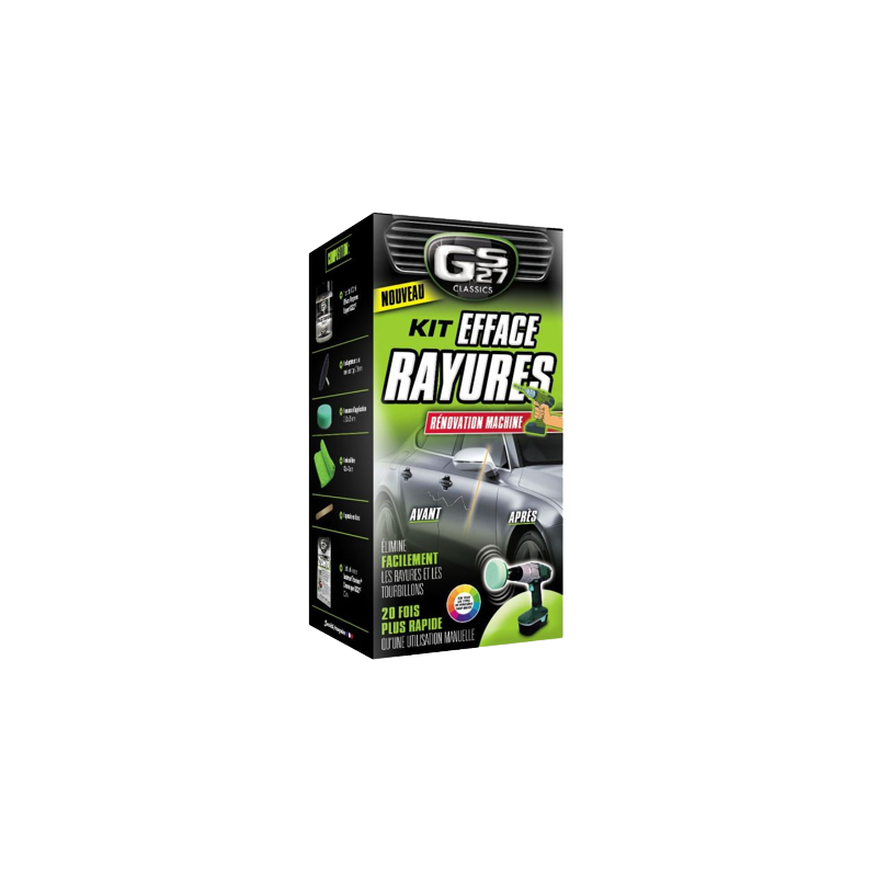 Photographie du produit d'entretien Kit efface rayures - Rénovation Machine GS27