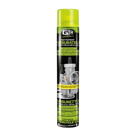Photographie du produit d'entretien Nettoyant carburateur et pièces métalliques Moto 750mL GS27 Photographie du produit d'entretien Nettoyant carburateur et pièces métalliques Moto 750mL GS27